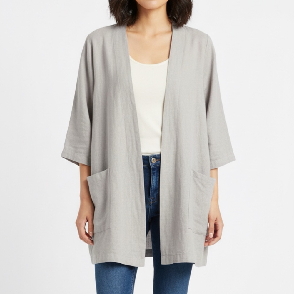 Gray Women's Open Front Cardigan